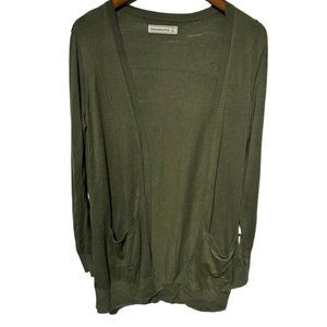 Abercrombie & Fitch Olive Green Long Cardigan